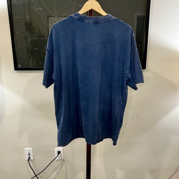 Abercrombie & Fitch - Soft Essentials Long Line T-shirt Raw Hem Medium - Indigo - Picture 2 of 7